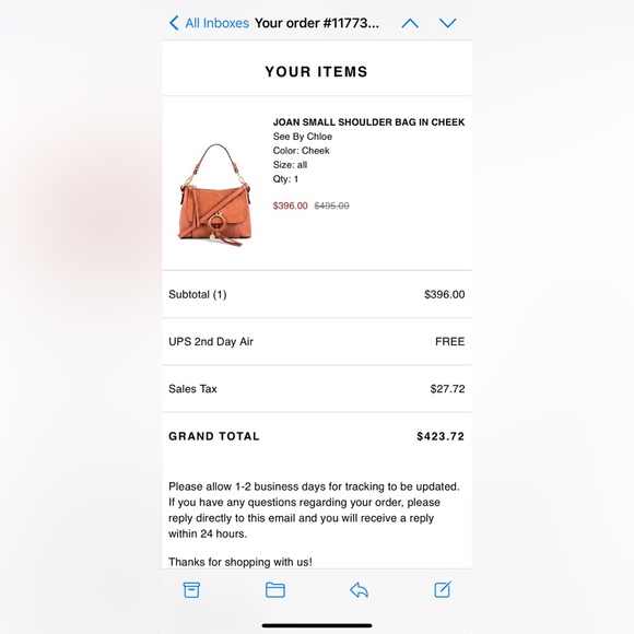 Chloe Joan Small Shoulder Bag in Cheek - Picture 15 of 15